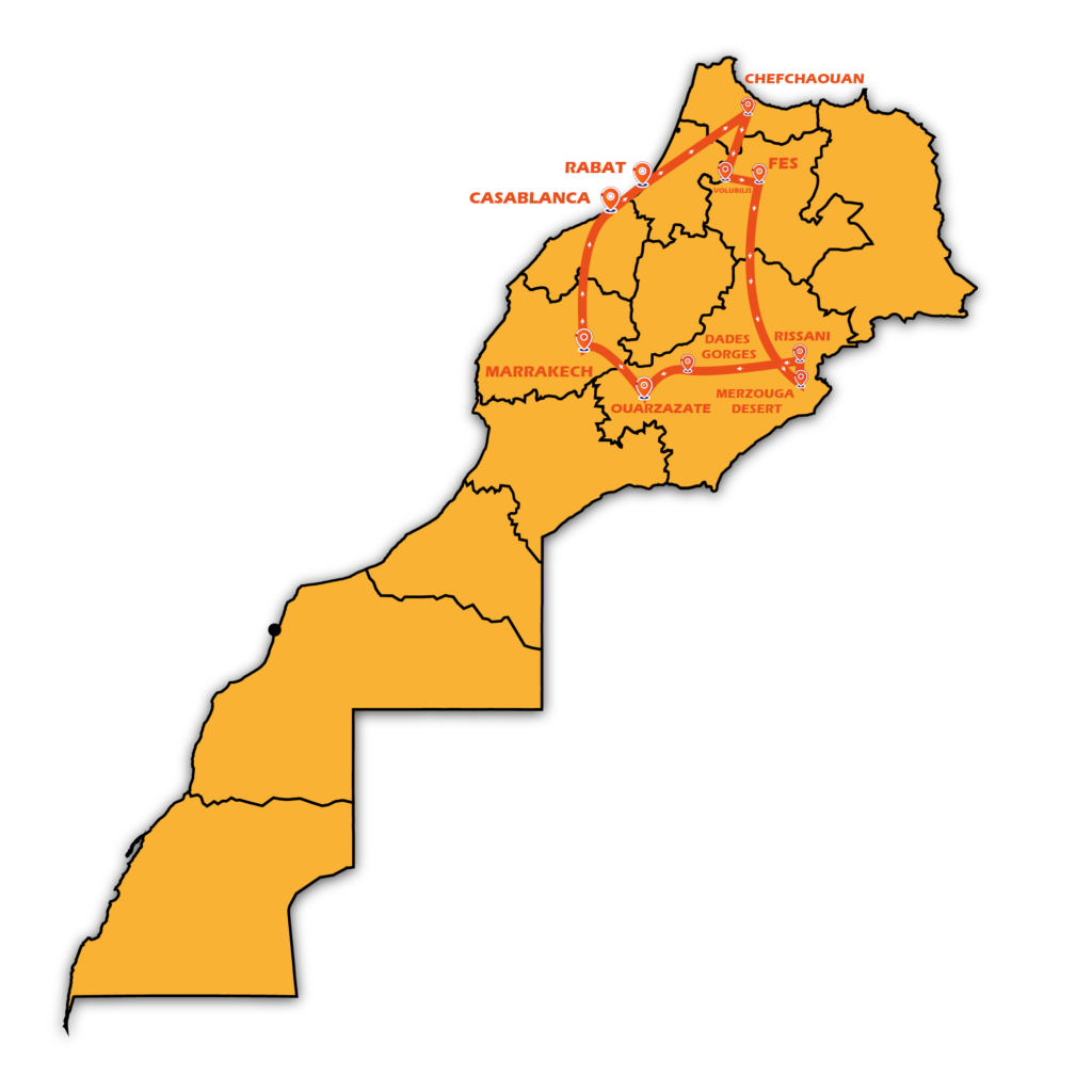 tours map morocco