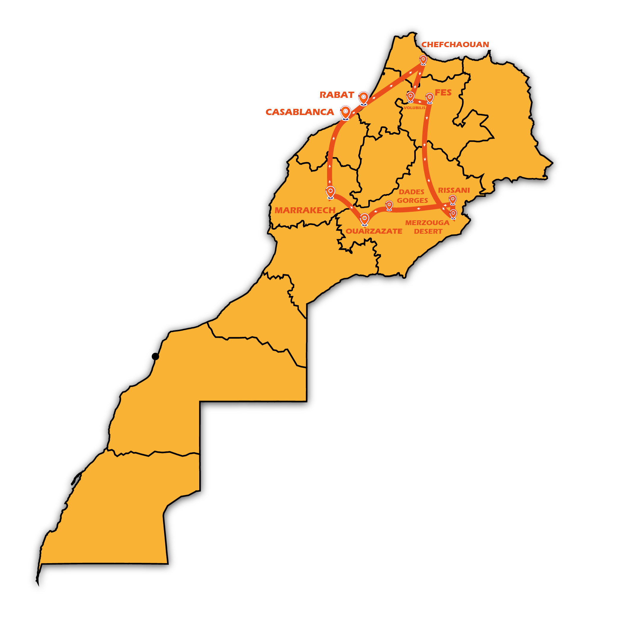tours map morocco